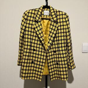 Vintage Don Caster Plaid Boucle Blazer Size 4